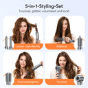 5 in 1 Airstyler, Ion Föhn, Multistyler Heissluftbürste, 110000 U/Min mit 32 MM Lockenstab Automatisch, Straightener für Locken, Glätten, 300 Million Ionens, Volumisieren, Geschenkidee